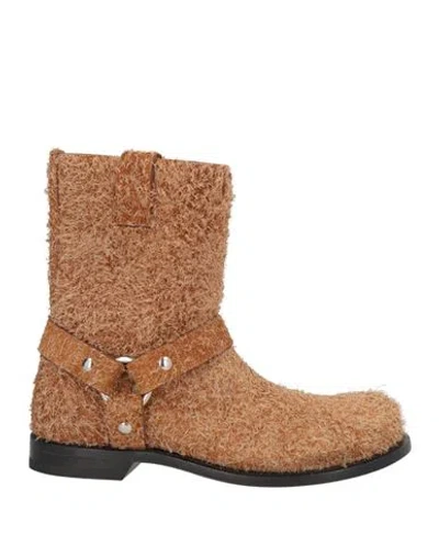 Loewe Woman Ankle Boots Camel Size 7 Leather In Beige