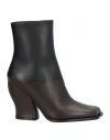 Loewe Two-tone Leather Onda Ankle Boots In Brown