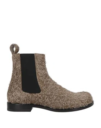 Loewe Woman Ankle Boots Military Green Size 6 Leather