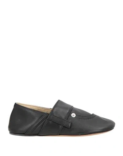 Loewe Woman Ballet Flats Black Size 5 Leather