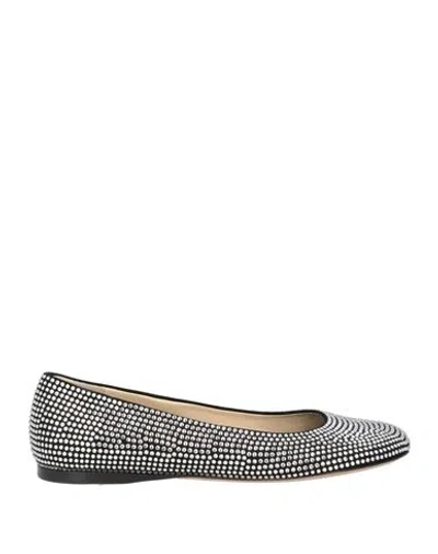 LOEWE LOEWE WOMAN BALLET FLATS BLACK SIZE 8 LEATHER