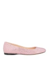 Loewe Toy Ballerina In Suede Kidskin And Allover Rhinestones In Pink