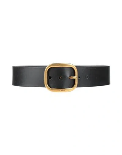 Loewe Woman Belt Black Size 30 Leather