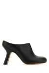 Loewe Heel Curve Toe Round Mules In Black