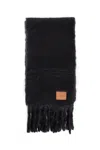 Loewe Woman Black Scarves In Black
