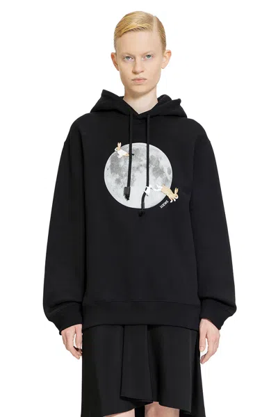 Loewe X Suna Fujita Rabbit Moon Hoodie In Black