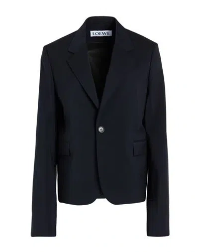 Loewe Woman Blazer Midnight Blue Size 6 Wool