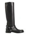 Loewe Leather Campo Biker Boots In Black