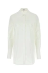 Loewe Camicia In Popeline Bianco  Donna In Multicolor