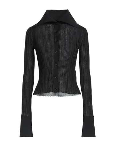 Loewe Woman Cardigan Black Size M Viscose, Polyamide, Elastane