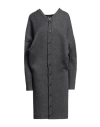 Loewe Woman Cardigan Grey Size S Wool, Cotton, Polyamide, Elastane