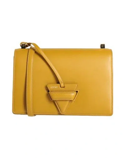Loewe Woman Cross-body Bag Mustard Size - Leather In Yellow