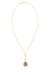 Loewe Sterling Silver Dangling Ladybug Pendant Necklace In Multicolor