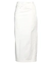 Loewe Woman Denim Skirt Off White Size 6 Cotton