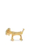 Loewe Sausage Dog Brooch In Gold