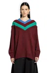 Loewe Wool Sweater With Layered Construction In Red