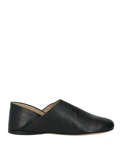 Loewe Woman Loafers Black Size 8 Soft Leather