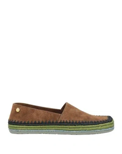 Loewe Woman Loafers Brown Size 7 Leather In Multi