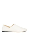 Loewe Woman Loafers White Size 10 Soft Leather