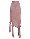 Loewe Woman Maxi Skirt Antique Rose Size Xs Polyamide, Polyester, Elastane, Polyurethane In Pink
