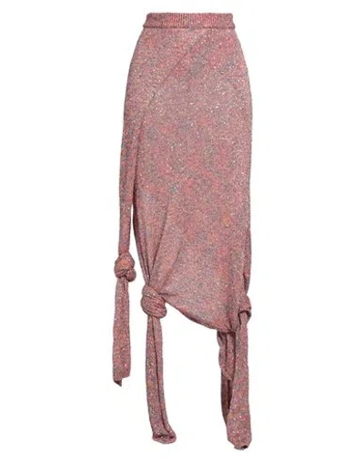 Loewe Woman Maxi Skirt Antique Rose Size Xs Polyamide, Polyester, Elastane, Polyurethane In Pink