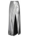 Loewe Woman Maxi Skirt Silver Size M Acetate, Polyamide In Silver