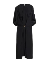 Loewe Woman Midi Dress Black Size 6 Viscose In Black
