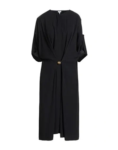 Loewe Woman Midi Dress Black Size 6 Viscose