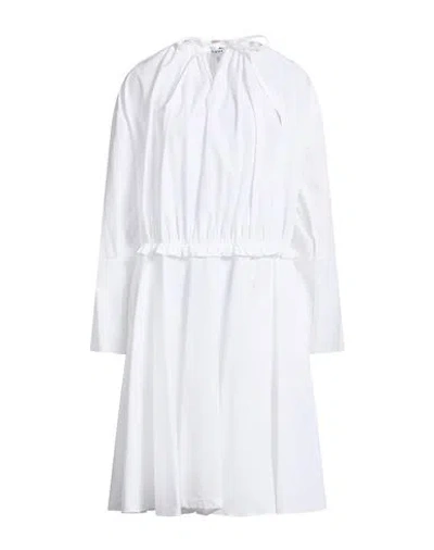 Loewe Woman Midi Dress White Size 4 Cotton