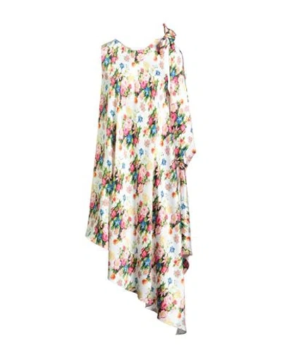 LOEWE LOEWE WOMAN MIDI DRESS WHITE SIZE 6 SILK
