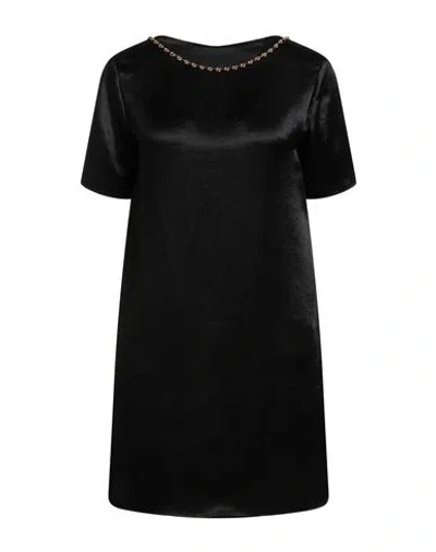 Loewe Woman Mini Dress Black Size 6 Acetate
