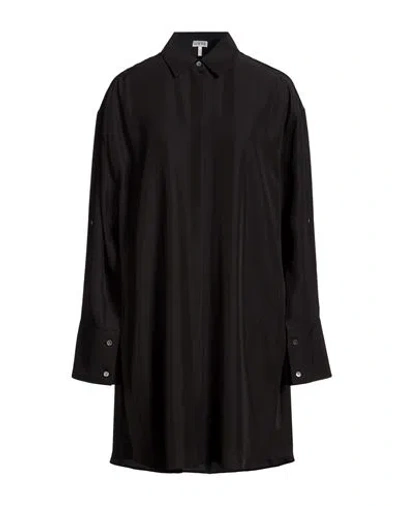 Loewe Woman Mini Dress Black Size 6 Silk
