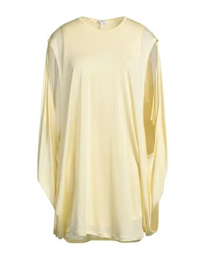 Loewe Woman Mini Dress Pastel Yellow Size S Silk