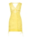 Loewe Woman Mini Dress Yellow Size 6 Cotton In Yellow