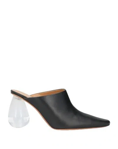 Loewe Woman Mules & Clogs Black Size 8 Soft Leather