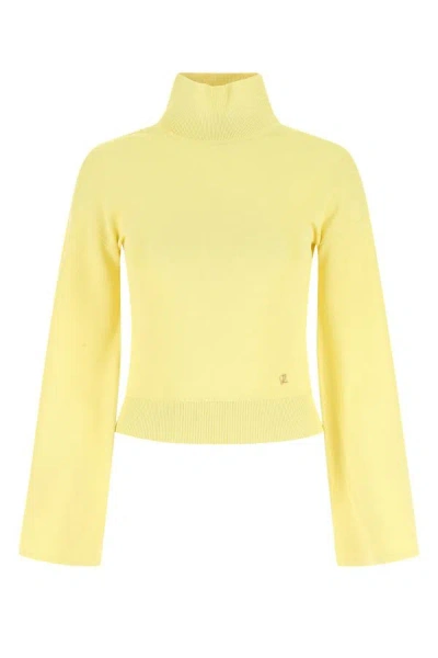 Loewe Woman Pastel Yellow Stretch Viscose Blend Sweater