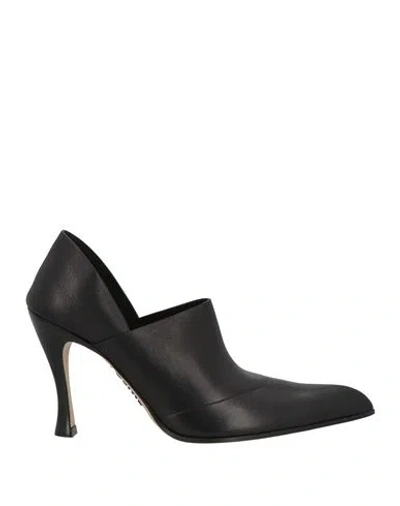 Loewe Woman Pumps Black Size 8 Leather