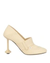 Loewe Woman Pumps Cream Size 6 Leather In Neutral