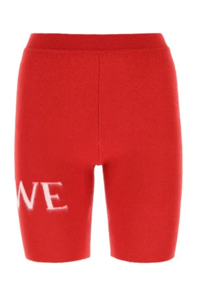 Loewe Logo-print Cycling Shorts In Red