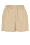 Loewe Shorts In Pelle Sabbia Donna In Brown
