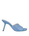 Loewe Petal Strassed 90 Mule In Blue