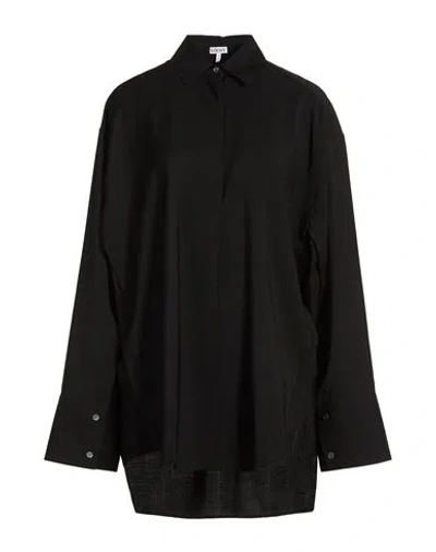 Loewe Woman Shirt Black Size 6 Wool