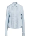 Loewe Woman Shirt Light Blue Size 8 Cotton