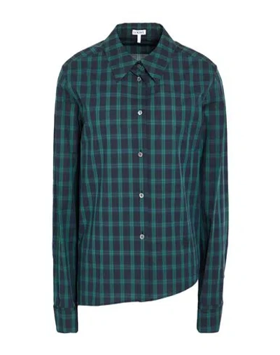 Loewe Woman Shirt Navy Size 6 Cotton, Polyester In Blue