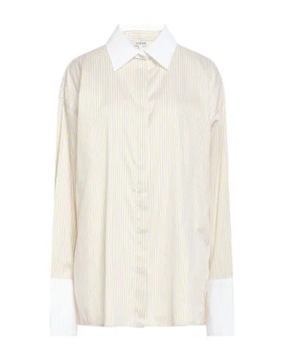 Loewe Woman Shirt Yellow Size 6 Cotton, Polyester In Neutral