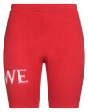 Loewe Stretchy Waist Wool Blend Knit Shorts In Red