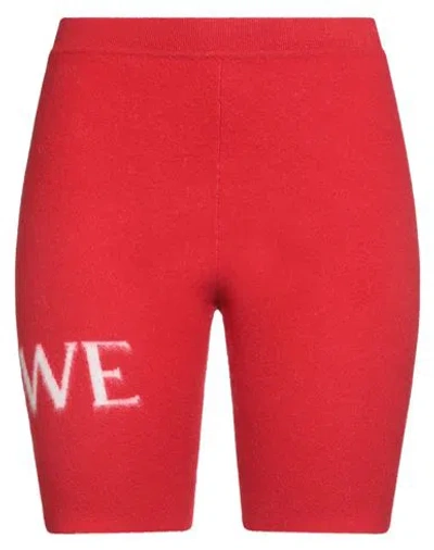 LOEWE LOEWE WOMAN SHORTS & BERMUDA SHORTS RED SIZE XS WOOL, POLYAMIDE