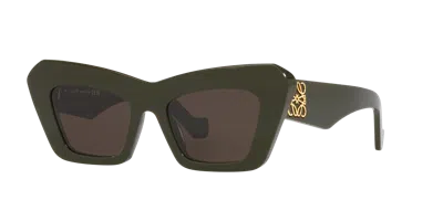 Loewe Woman Sunglass Anagram Lw40036i In Brown