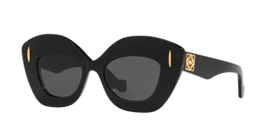 Loewe Woman Sunglass Anagram Lw40127i In Black