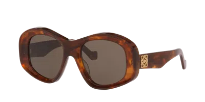 Loewe Woman Sunglass Anagram Lw40181i In Blue